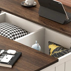 Table basse relevable de ferme avec rangement, ports USB et station de charge