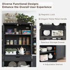 Garde-manger de cuisine de ferme de 183 cm de haut, armoire de rangement avec portes coulissantes façon grange