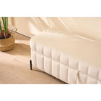 Banc de rangement en velours doux de 49,21 de large pour le salon, l'entrée et la chambre