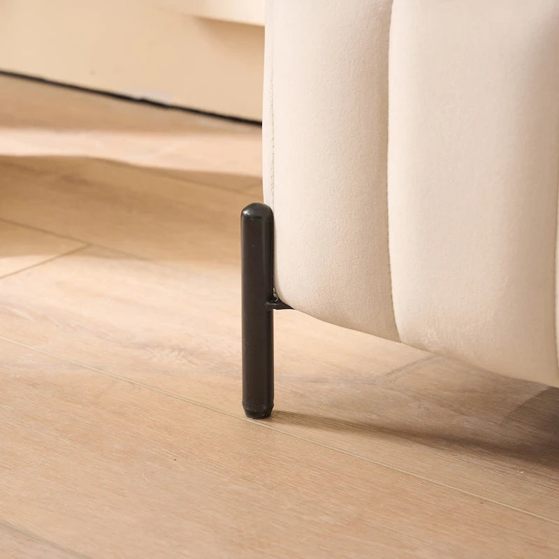 Banc de rangement en velours doux de 49,21 de large pour le salon, l'entrée et la chambre