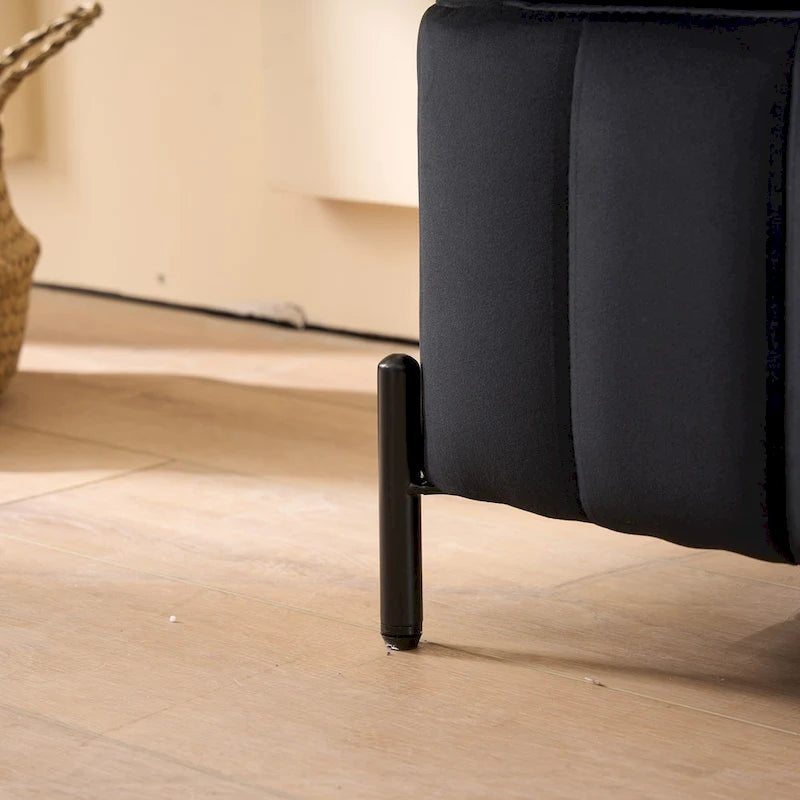 Banc de rangement en velours doux de 49,21 de large pour le salon, l'entrée et la chambre