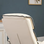 Fauteuil inclinable en cuir PU pivotant à 360°, réglable, avec pouf et rembourrage en mousse épaisse