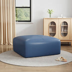 Ottoman en cuir véritable, Pouf rembourré pour salon