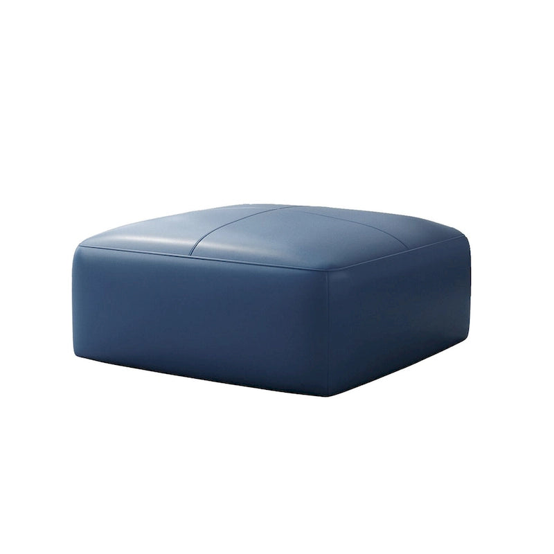 Ottoman en cuir véritable, Pouf rembourré pour salon