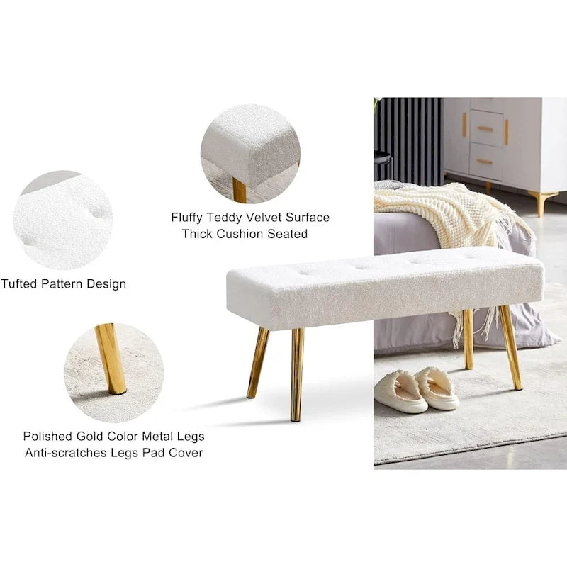 Upholstered Bench for bedroom, entryway, dining room