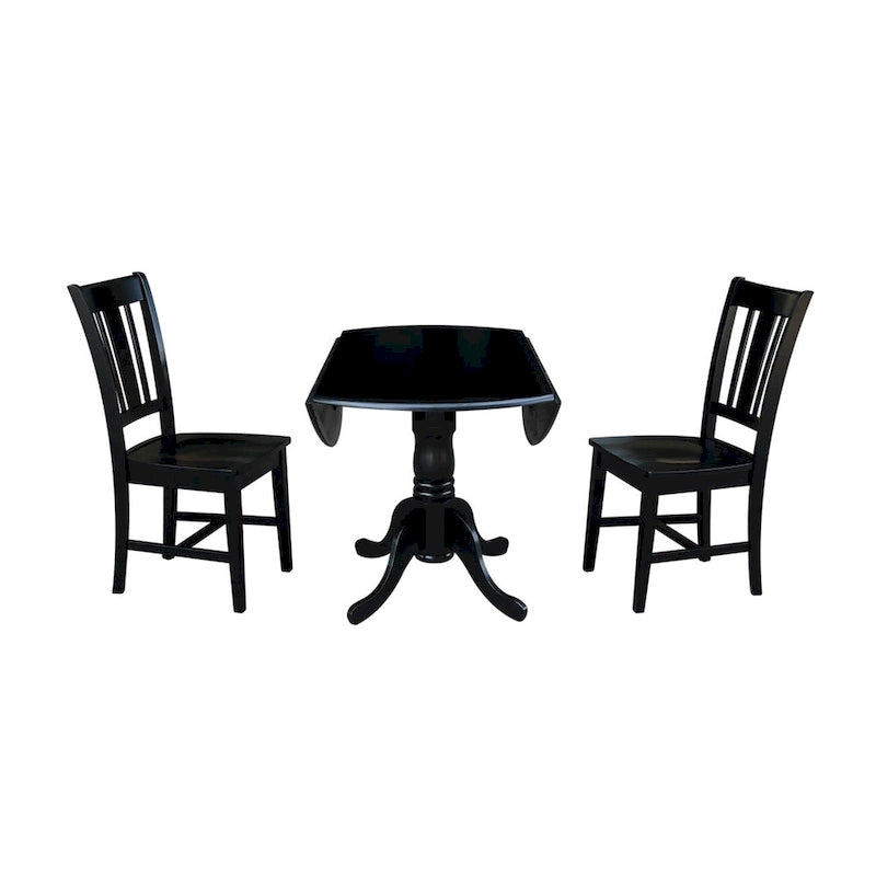 Table à rabats double 42 po avec 2 chaises San Remo