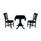 Table à rabats double 42 po avec 2 chaises San Remo