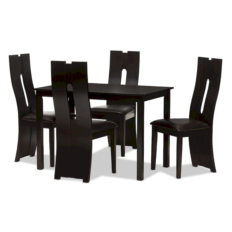 Similicuir marron contemporain par