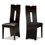 Similicuir marron contemporain par