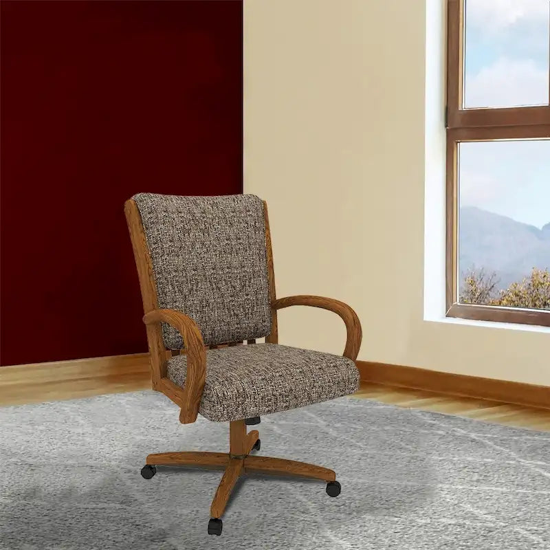 Chaise de salle à manger Caster au fini châtaigne