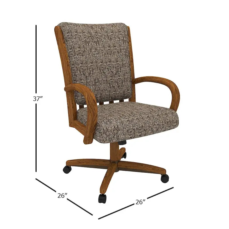 Chaise de salle à manger Caster au fini châtaigne