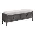 Banc de rangement de chambre à coucher de 147 cm de large, Brindle brossé