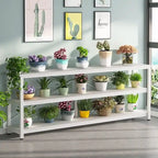 Console étroite de 180 cm avec 3 étagères