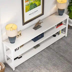 Console étroite de 180 cm avec 3 étagères