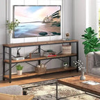 Console étroite de 180 cm avec 3 étagères