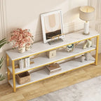 Console étroite de 180 cm avec 3 étagères