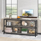Console étroite de 180 cm avec 3 étagères