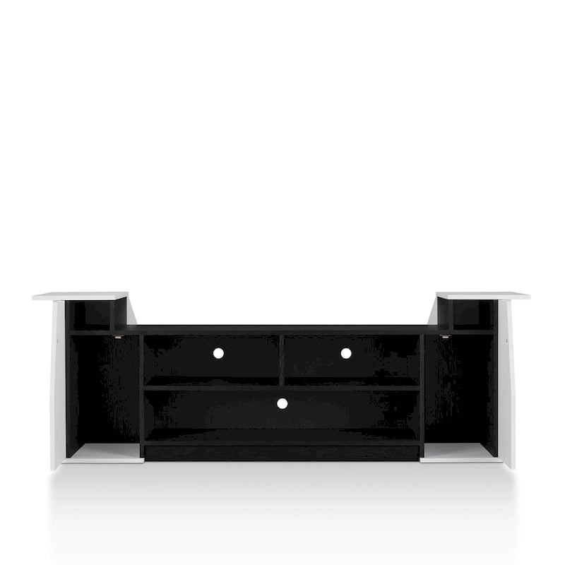 Meuble TV contemporain de 180 cm avec 3 étagères ouvertes par