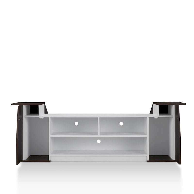 Meuble TV contemporain de 180 cm avec 3 étagères ouvertes par