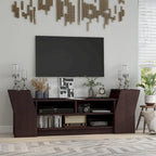 Meuble TV contemporain de 180 cm avec 3 étagères ouvertes par