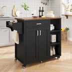 Meuble de rangement de cuisine roulant avec roulettes