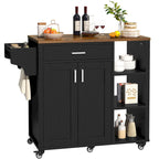 Meuble de rangement de cuisine roulant avec roulettes
