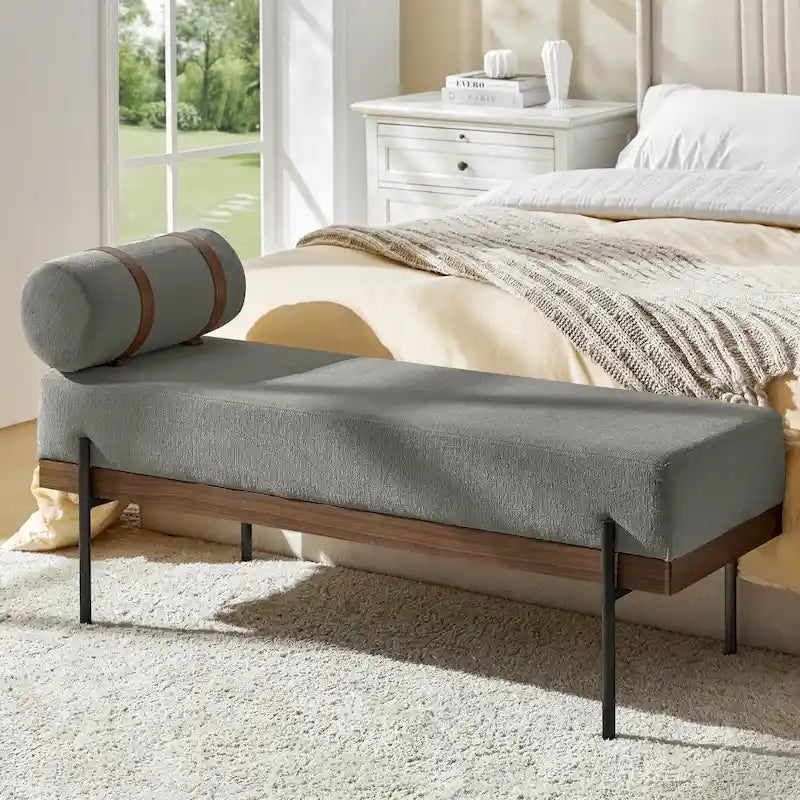 Banc d'entrée avec coussin amovible