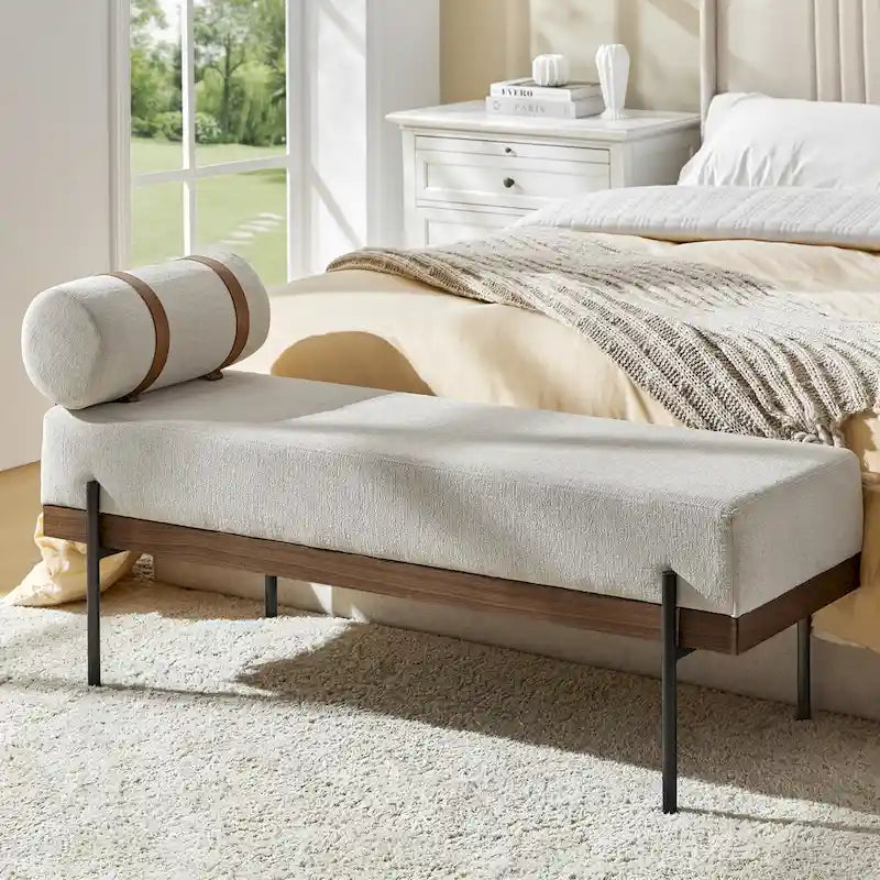 Banc d'entrée avec coussin amovible