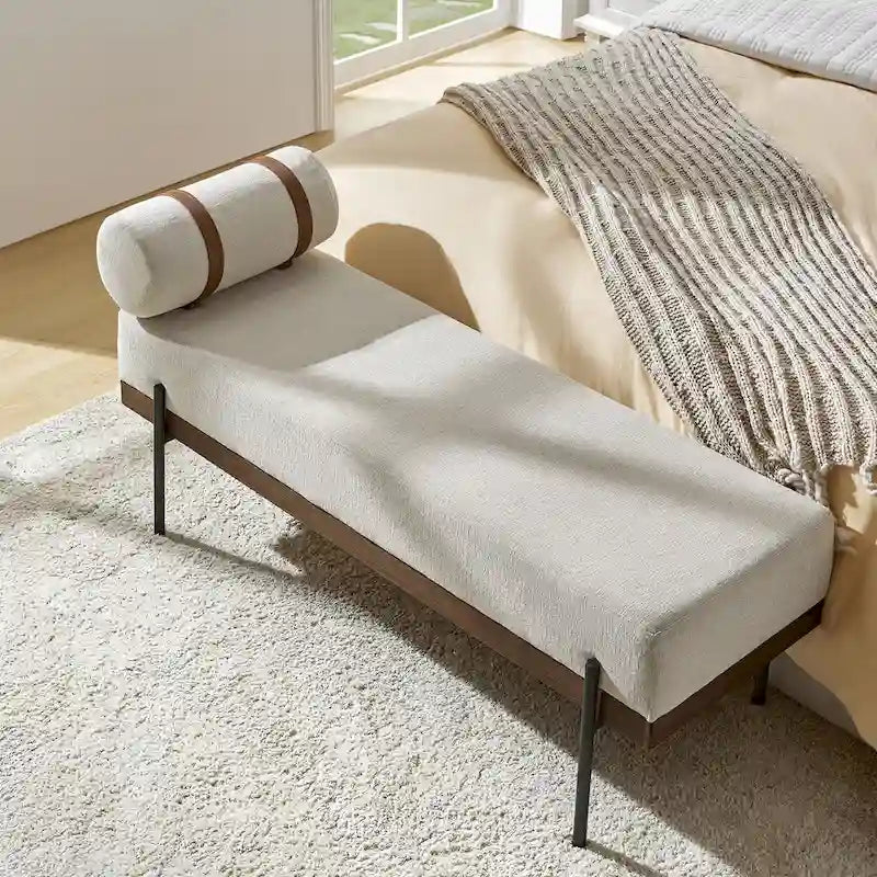 Banc d'entrée avec coussin amovible