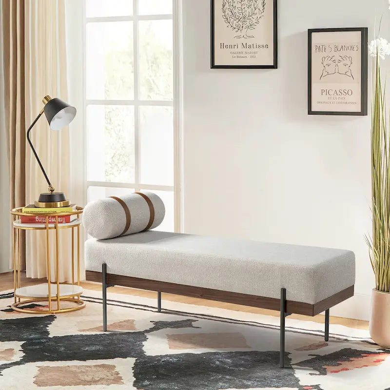 Banc d'entrée avec coussin amovible