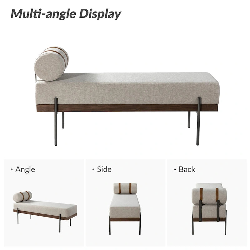 Banc d'entrée avec coussin amovible