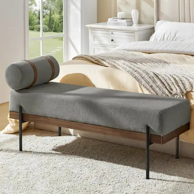 Banc d'entrée avec coussin amovible