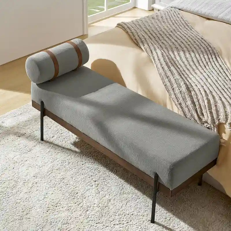 Banc d'entrée avec coussin amovible