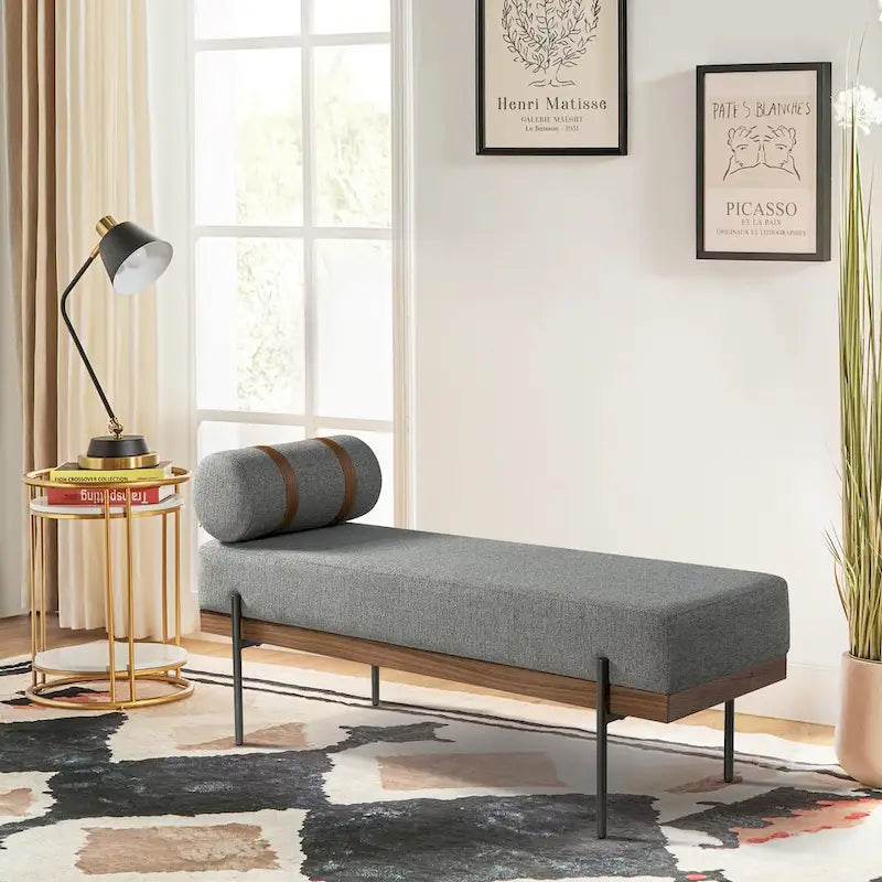 Banc d'entrée avec coussin amovible