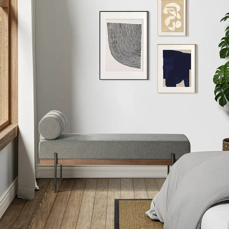 Banc d'entrée avec coussin amovible