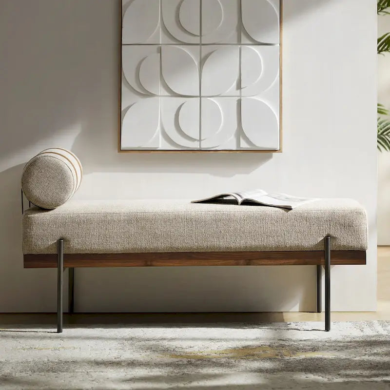 Banc d'entrée avec coussin amovible