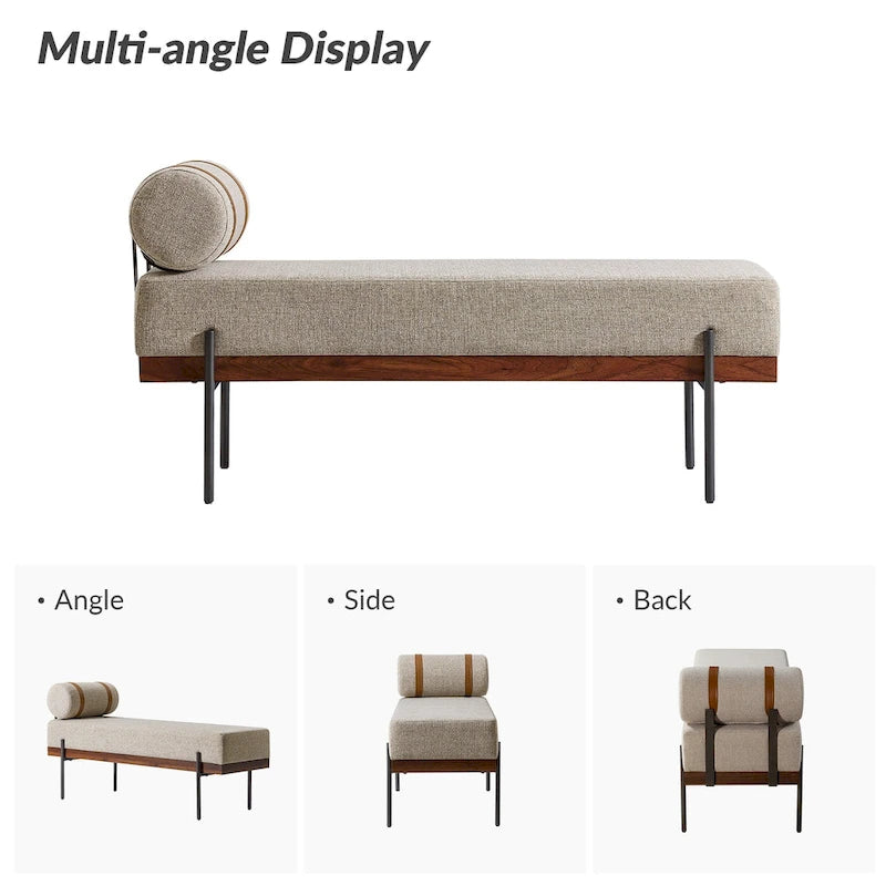 Banc d'entrée avec coussin amovible