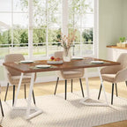Table de salle à manger moderne de 140 cm, table rectangulaire pour 6 personnes