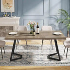 Table de salle à manger moderne de 140 cm, table rectangulaire pour 6 personnes