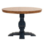 Table à manger ronde bicolore par