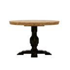 Table à manger ronde bicolore par