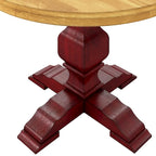 Table à manger ronde bicolore par