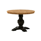 Table à manger ronde bicolore par