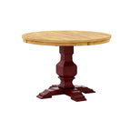 Table à manger ronde bicolore par