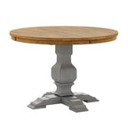 Table à manger ronde bicolore par
