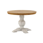 Table à manger ronde bicolore par