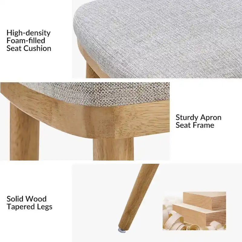 Mid-century Modern Upholstered Dining Chair by