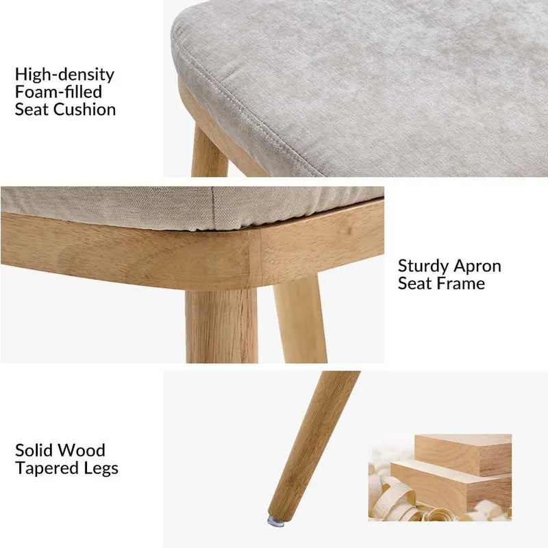 Mid-century Modern Upholstered Dining Chair by