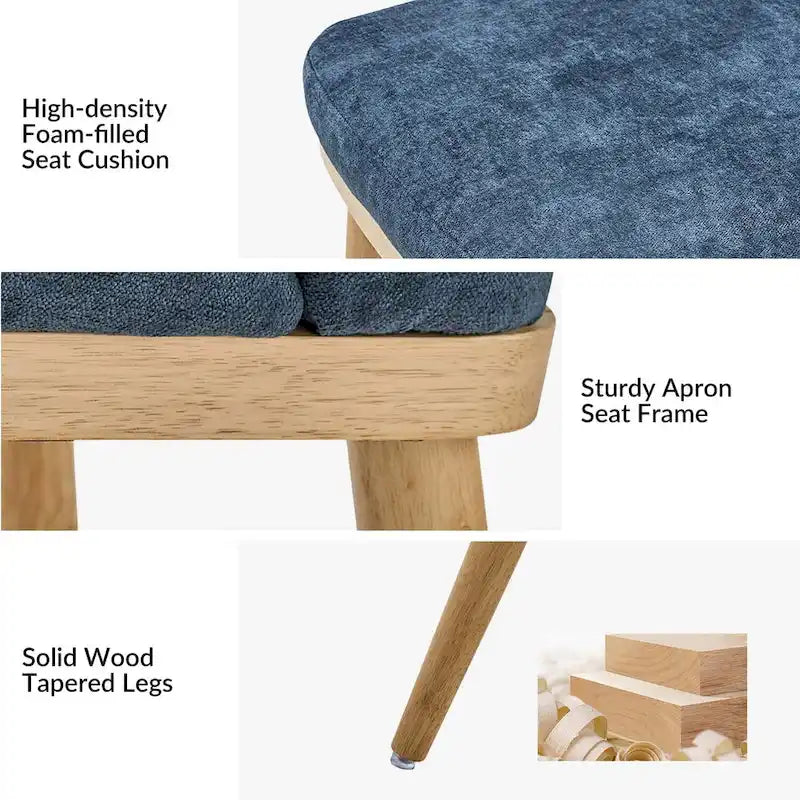 Mid-century Modern Upholstered Dining Chair by