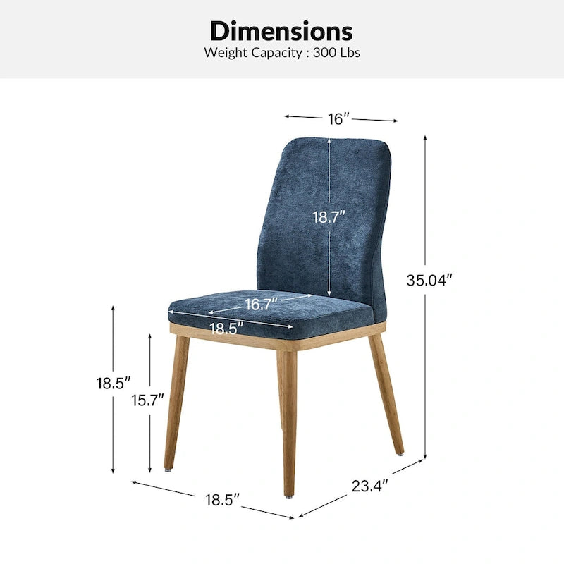Mid-century Modern Upholstered Dining Chair by